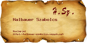 Halbauer Szabolcs névjegykártya